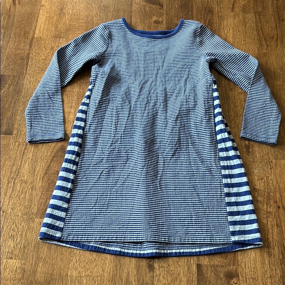 Tea Collection Blue Striped Long Sleeve Dress
